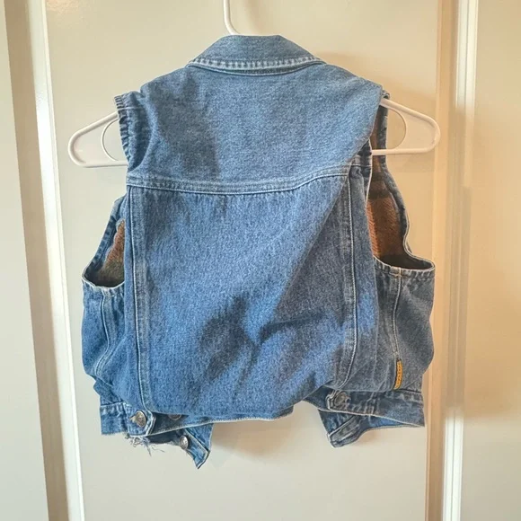 Giorgio Armani Jeans Reversible Denim Jean and Plaid Wool Jacket Vest - Picture 6 of 6